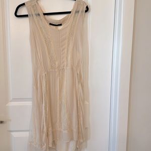Lacey beige dress